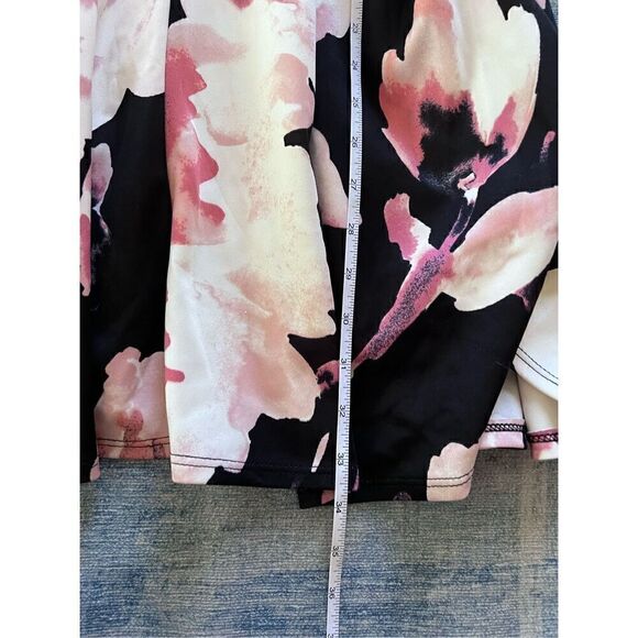 Forever 21 Black Cream Pink High Neckline Sleeveless Mini Dress Large - Picture 6 of 8